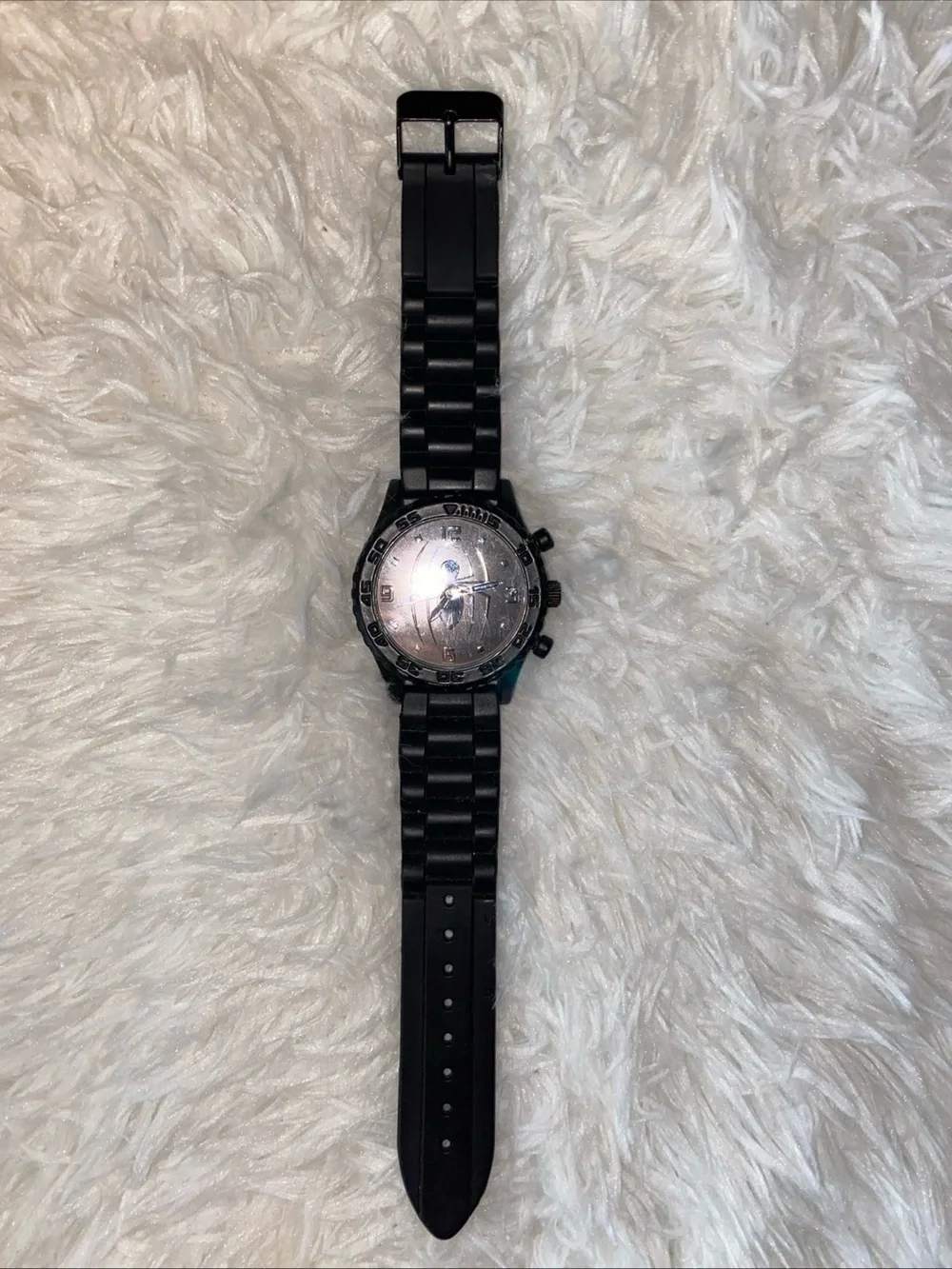 Spiderman Marvel Comics Black Silver Face Analog Watch With Collectible Tin NEW